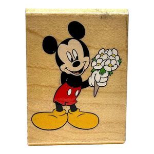 Rubber‎ Stampede - Disney - Mickey Bouquet - A2115D - Wood Mounted Rubber…